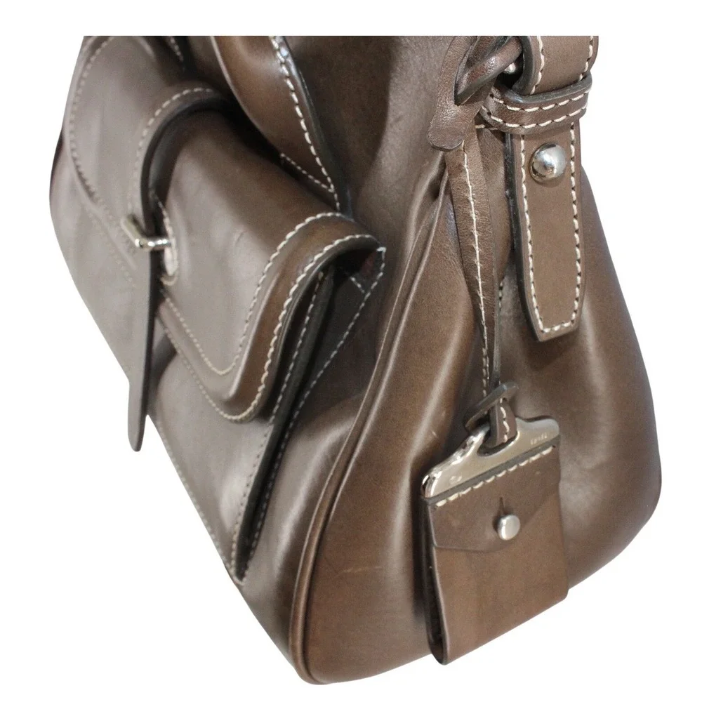 Dooney & Bourke Satchel Handbag Leather Crossbody Brown - Picture 4 of 16